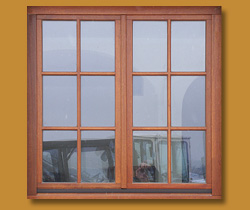 Okno drewniane z słupkiem ruchomym  O10 - 04